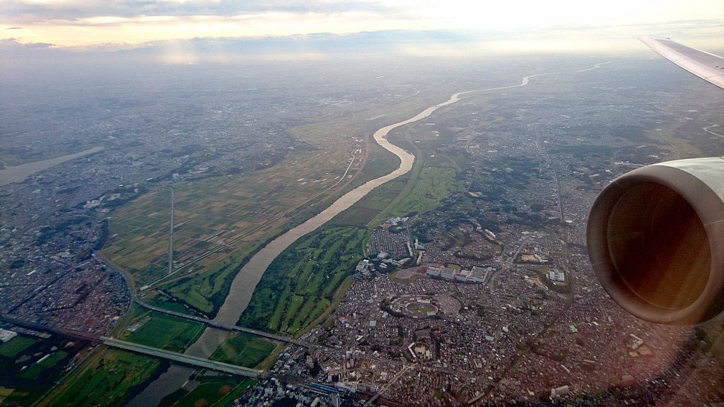 A Scene from the airplane  heading to Haneda