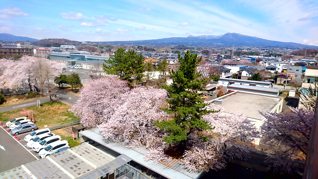 Mt. Akagi from Aramaki Campus. 