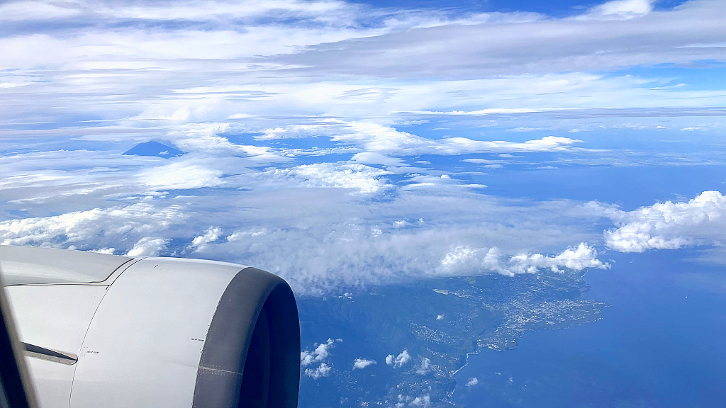 Mt.Fuji seen from the airplane